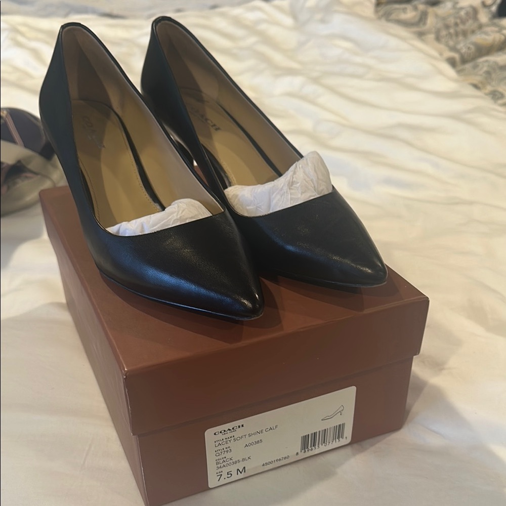 Coach Black Patent Leather Heels